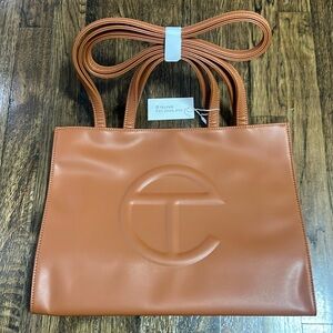 Brand New Telfar Medium Tan Shopping Bag